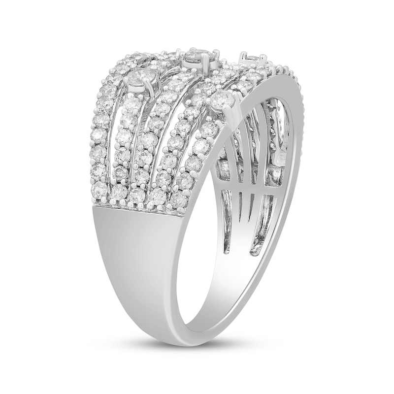 Diamond Five-Row Ring 1 ct tw 10K White Gold | Kay