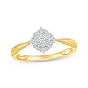 Thumbnail Image 1 of Diamond Halo Promise Ring 1/5 ct tw 10K Yellow Gold