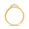 Thumbnail Image 3 of Diamond Halo Promise Ring 1/5 ct tw 10K Yellow Gold