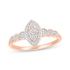 Thumbnail Image 0 of Multi-Diamond Center Marquise Frame Promise Ring 1/5 ct tw 10K Rose Gold