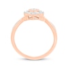 Thumbnail Image 2 of Baguette & Round-Cut Diamond Cushion Twist Promise Ring 1/5 ct tw 10K Rose Gold