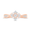 Thumbnail Image 3 of Round & Baguette-Cut Diamond Twist Shank Promise Ring 1/5 ct tw 10K Rose Gold