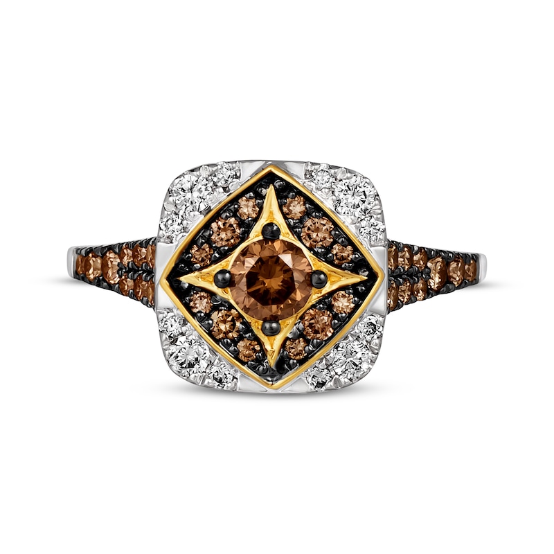 Main Image 4 of Le Vian Chocolate Diamond Ring 7/8 ct tw 14K Two-Tone Gold