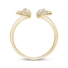 Thumbnail Image 2 of Round-Cut Diamond Deconstructed Open Butterfly Ring 3/8 ct tw 10K Yellow Gold