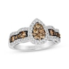 Thumbnail Image 0 of Le Vian Chocolate Waterfall Diamond Ring 1 ct tw 14K Vanilla Gold