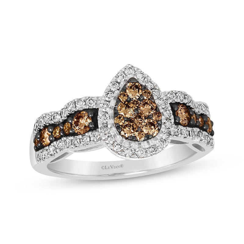 Le Vian Chocolate Waterfall Diamond Ring 1 ct tw 14K Vanilla Gold