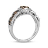 Thumbnail Image 2 of Le Vian Chocolate Waterfall Diamond Ring 1 ct tw 14K Vanilla Gold