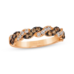 Le Vian Chocolate Twist Diamond Ring 1/2 ct tw 14K Strawberry Gold