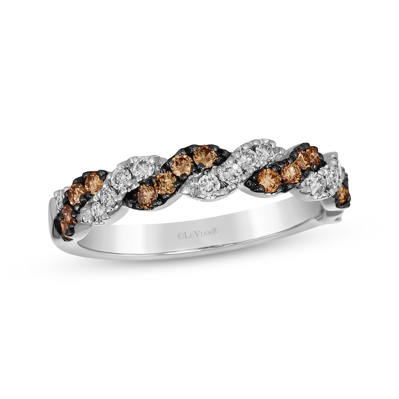 Main Image 1 of Le Vian Chocolate Twist Diamond Ring 1/2 ct tw 14K Vanilla Gold