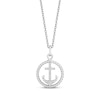 Thumbnail Image 1 of Hallmark Diamonds Anchor Necklace 1/15 ct tw Sterling Silver 18”