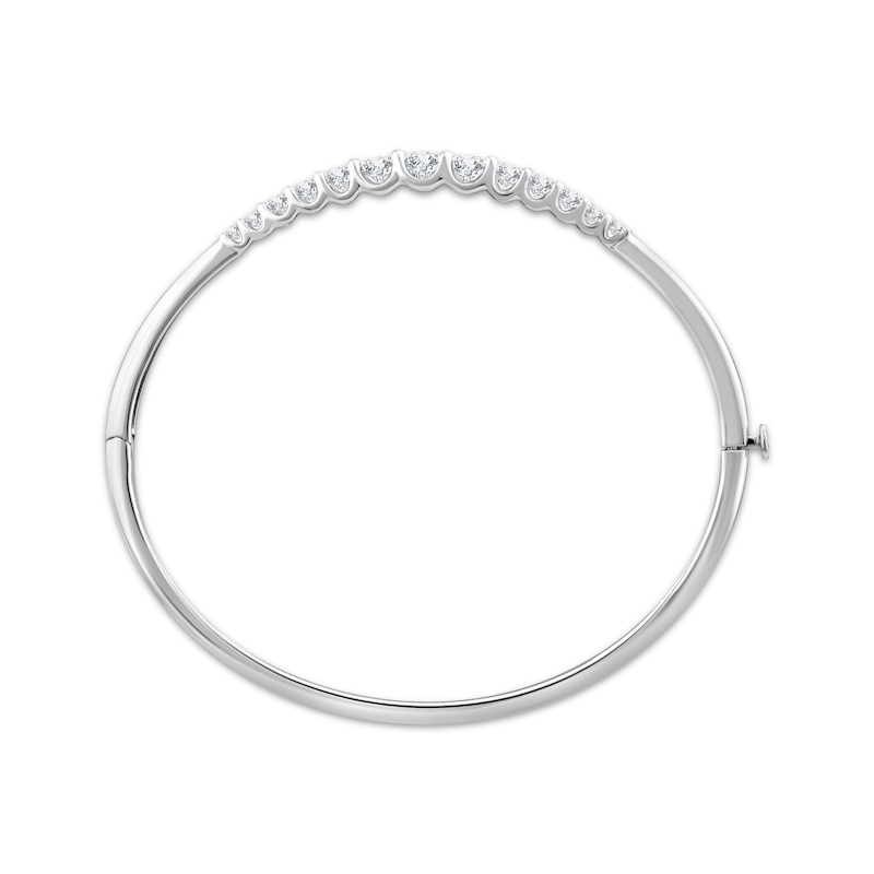 Main Image 2 of Lab-Grown Diamonds by KAY Round-Cut Bangle Bracelet 2 ct tw 14K White Gold