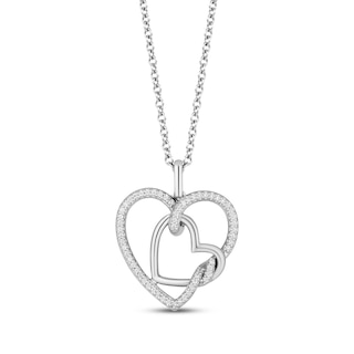 Hallmark Diamonds Heart Necklace 1/15 ct tw Sterling Silver 18