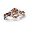 Thumbnail Image 1 of Le Vian Chocolate Diamond Ring 1 ct tw Round 14K Vanilla Gold