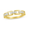 Thumbnail Image 1 of Round-Cut Diamond Paperclip Links Ring 1/6 ct tw 10K Yellow Gold