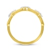 Thumbnail Image 2 of Round-Cut Diamond Paperclip Links Ring 1/6 ct tw 10K Yellow Gold