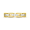 Thumbnail Image 3 of Round-Cut Diamond Paperclip Links Ring 1/6 ct tw 10K Yellow Gold