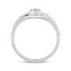 Thumbnail Image 2 of Round-Cut Multi-Diamond Center Chevron Promise Ring 1/4 ct tw 10K White Gold