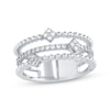 Thumbnail Image 1 of Round-Cut Diamond Stackable Triple-Band Ring 1/4 ct tw 10K White Gold