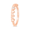 Thumbnail Image 2 of Round-Cut Diamond Accent Solitaire Heart Ring 10K Rose Gold