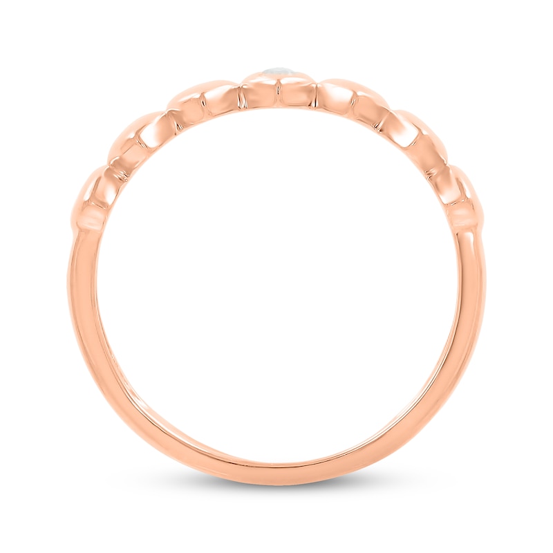 Main Image 3 of Round-Cut Diamond Accent Solitaire Heart Ring 10K Rose Gold