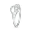 Thumbnail Image 2 of Diamond Textured Yin-Yang Signet Ring 1/20 ct tw Sterling Silver