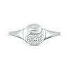 Thumbnail Image 4 of Diamond Textured Yin-Yang Signet Ring 1/20 ct tw Sterling Silver