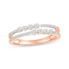 Thumbnail Image 0 of Diamond Two-Row Faux-Stack Ring 1/4 ct tw 10K Rose Gold