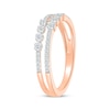 Thumbnail Image 1 of Diamond Two-Row Faux-Stack Ring 1/4 ct tw 10K Rose Gold