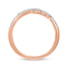 Thumbnail Image 2 of Diamond Two-Row Faux-Stack Ring 1/4 ct tw 10K Rose Gold