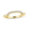 Thumbnail Image 1 of THE LEO Legacy Lab-Grown Diamond Contour Wedding Band 1/8 ct tw 14K Yellow Gold