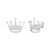 Thumbnail Image 1 of Hallmark Diamonds Crown Stud Earrings 1/8 ct tw Sterling Silver