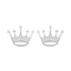 Thumbnail Image 2 of Hallmark Diamonds Crown Stud Earrings 1/8 ct tw Sterling Silver