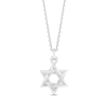 Thumbnail Image 1 of Hallmark Diamonds Star of David Necklace 1/15 ct tw Sterling Silver 18&quot;