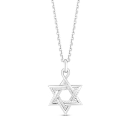 Hallmark Diamonds Star of David Necklace 1/15 ct tw Sterling Silver 18&quot;