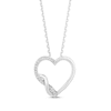 Thumbnail Image 0 of Hallmark Diamonds Twist Heart Necklace 1/20 ct tw Sterling Silver 18"