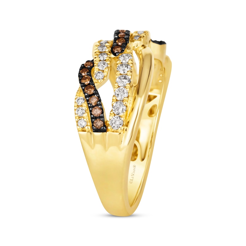 Le Vian Chocolate Twist Diamond Ring 1/2 ct tw 14K Honey Gold