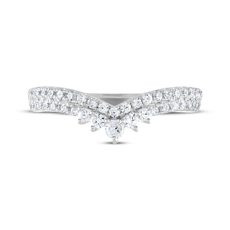 Main Image 3 of THE LEO Diamond Contour Ring 1/2 ct tw Round-cut 14K White Gold