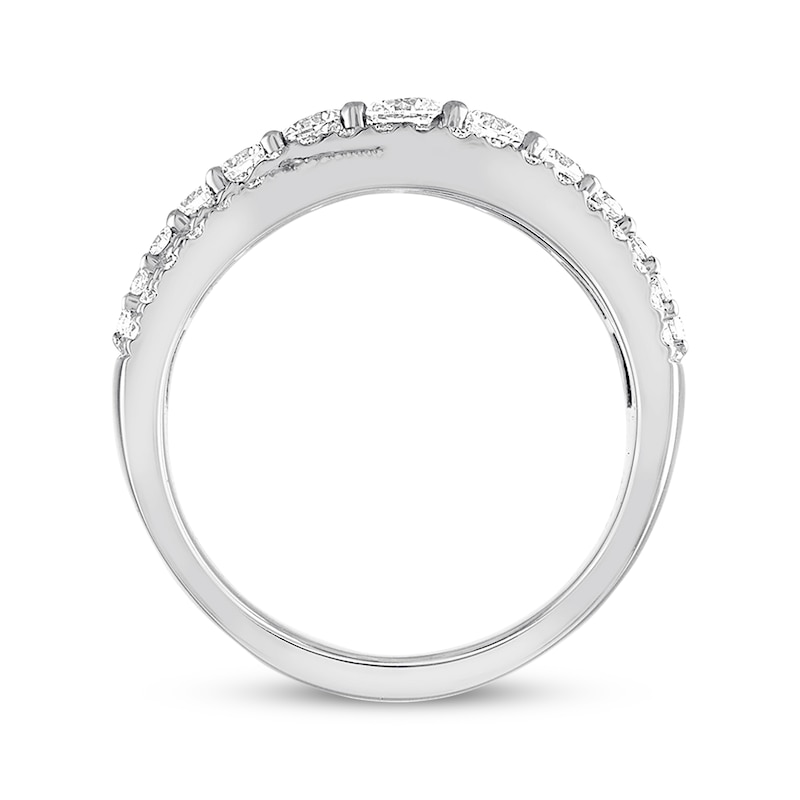 Main Image 3 of THE LEO Diamond Anniversary Ring 1-1/3 ct tw Round-cut 14K White Gold