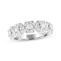 THE LEO Diamond Anniversary Ring 7/8 ct tw Princess & Round-cut 14K White Gold