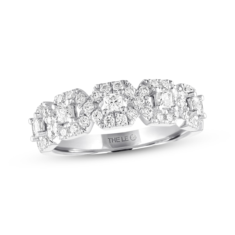 Main Image 1 of THE LEO Diamond Anniversary Ring 7/8 ct tw Princess & Round-cut 14K White Gold