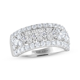 THE LEO Diamond Anniversary Ring 1-3/4 ct tw Princess & Round-cut 14K White Gold