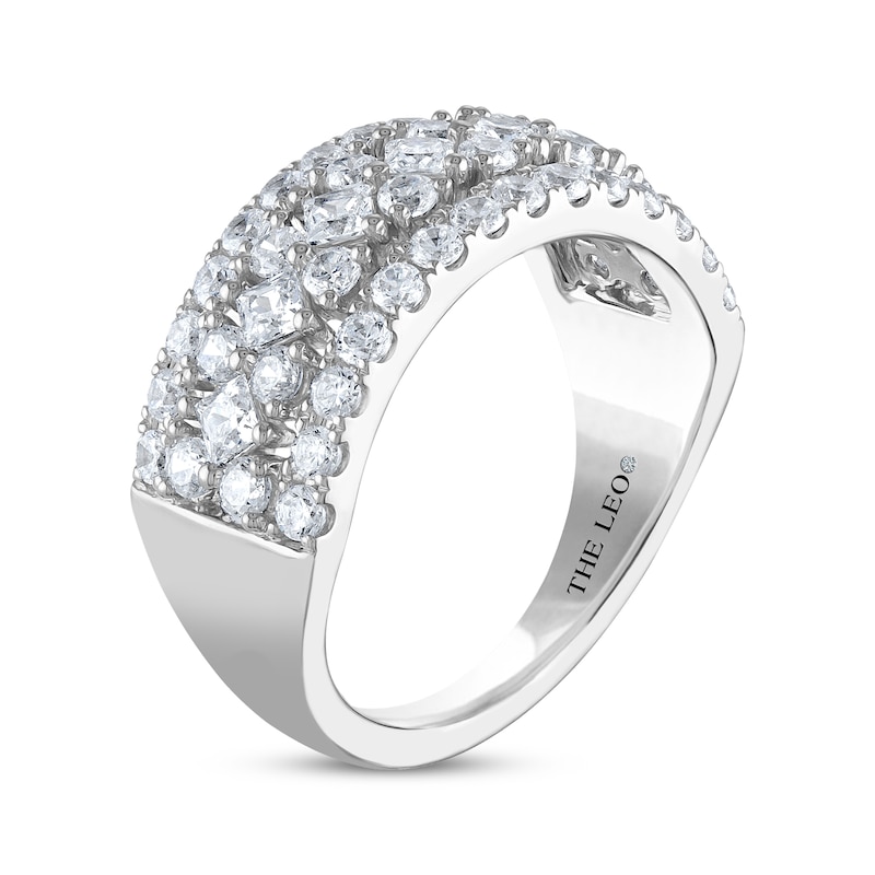 Main Image 2 of THE LEO Diamond Anniversary Ring 1-3/4 ct tw Princess & Round-cut 14K White Gold