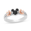 Thumbnail Image 1 of Disney Treasures Mickey Mouse Black & White Diamond Ring 1/6 ct tw Sterling Silver & 10K Rose Gold