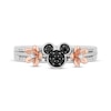 Thumbnail Image 4 of Disney Treasures Mickey Mouse Black & White Diamond Ring 1/6 ct tw Sterling Silver & 10K Rose Gold