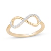 Thumbnail Image 0 of Hallmark Diamonds Infinity Ring 1/8 ct tw 10K Yellow Gold