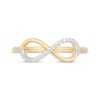 Thumbnail Image 3 of Hallmark Diamonds Infinity Ring 1/8 ct tw 10K Yellow Gold