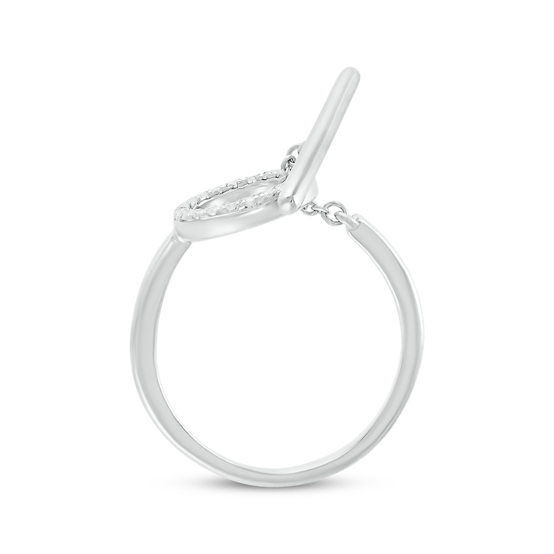 Main Image 2 of Diamond Toggle Clasp Ring 1/8 ct tw Sterling Silver