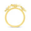 Thumbnail Image 2 of Diamond Three Flower Ring 1/10 ct tw 10K Yellow Gold