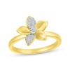 Thumbnail Image 1 of Diamond Petals Flower Ring 1/8 ct tw 10K Yellow Gold