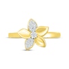 Thumbnail Image 3 of Diamond Petals Flower Ring 1/8 ct tw 10K Yellow Gold